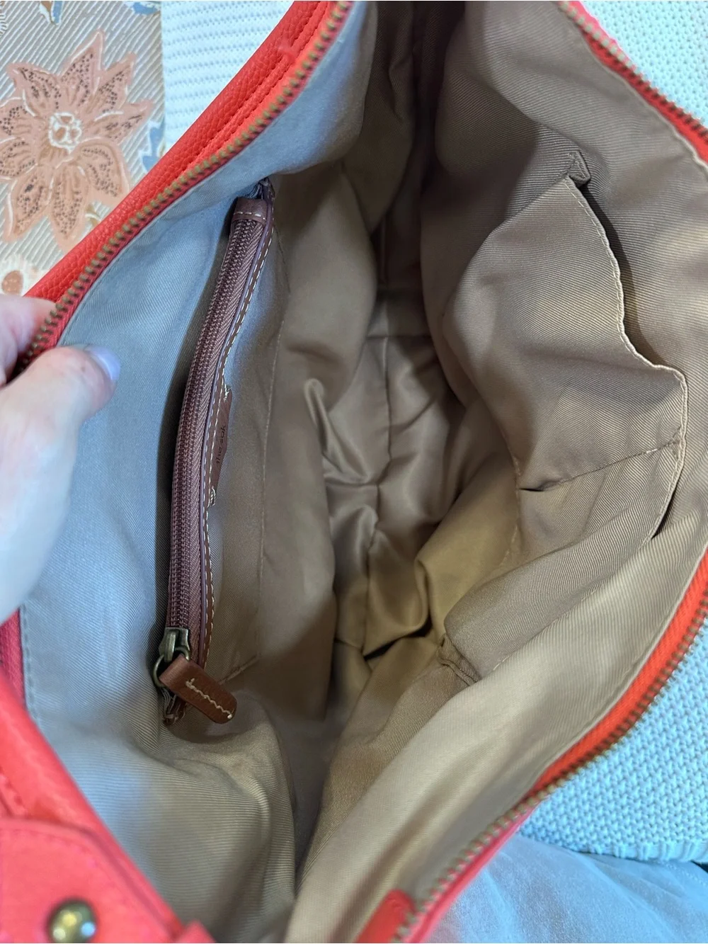 The Sak Coral Laser-Cut Leather Hobo with Charm Detail - NWT
